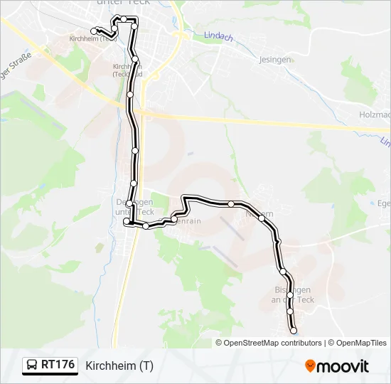 RT176 Bus Line Map