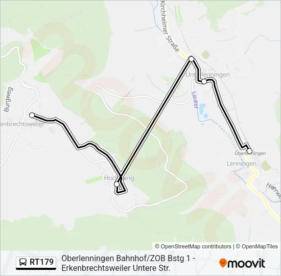 RT179 Bus Line Map