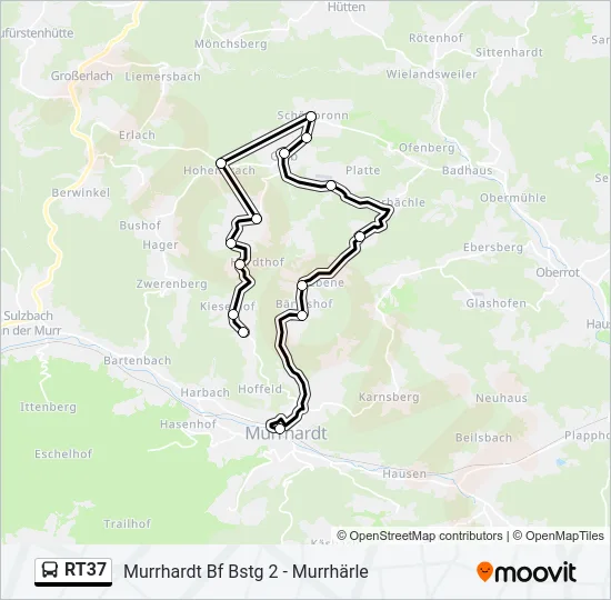 RT37 Bus Line Map