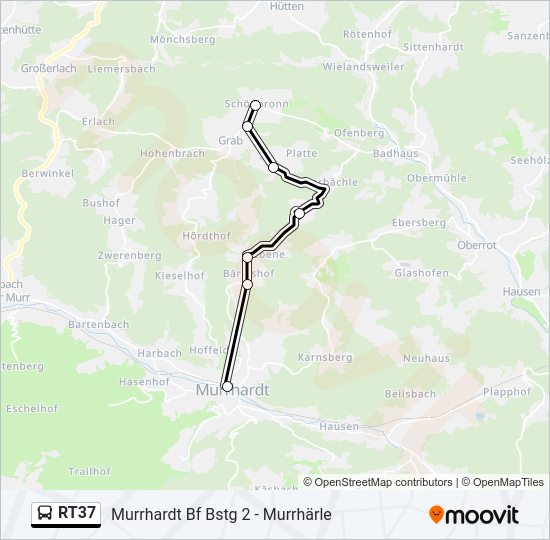 RT37 Bus Line Map