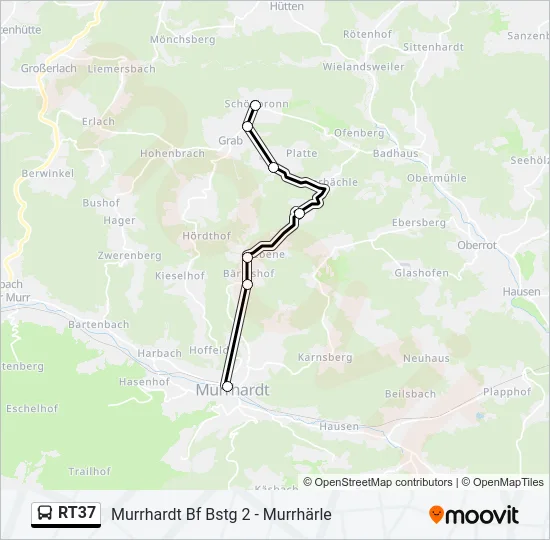 RT37 Bus Line Map