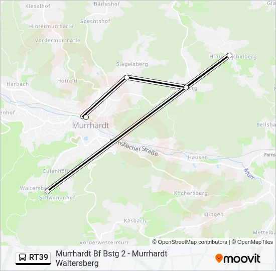 RT39 Bus Line Map