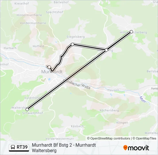 RT39 Bus Line Map