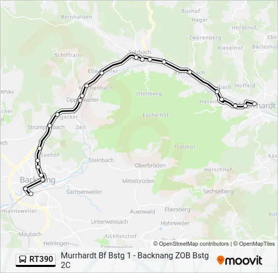 RT390 Bus Line Map