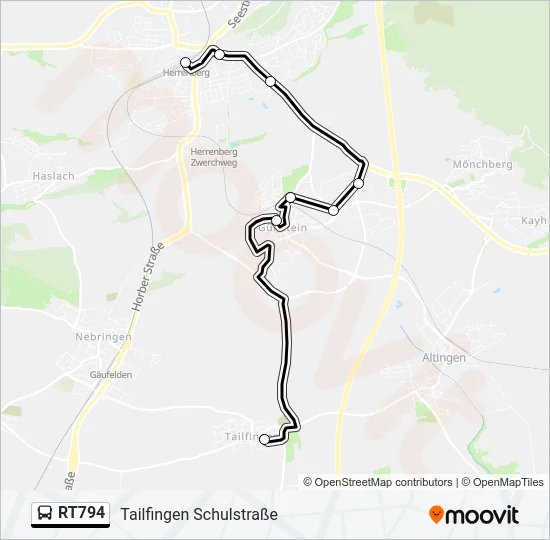 RT794 Bus Line Map