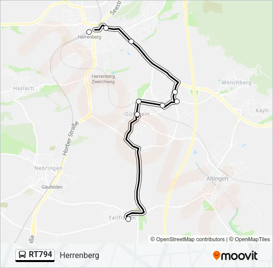 RT794 Bus Line Map