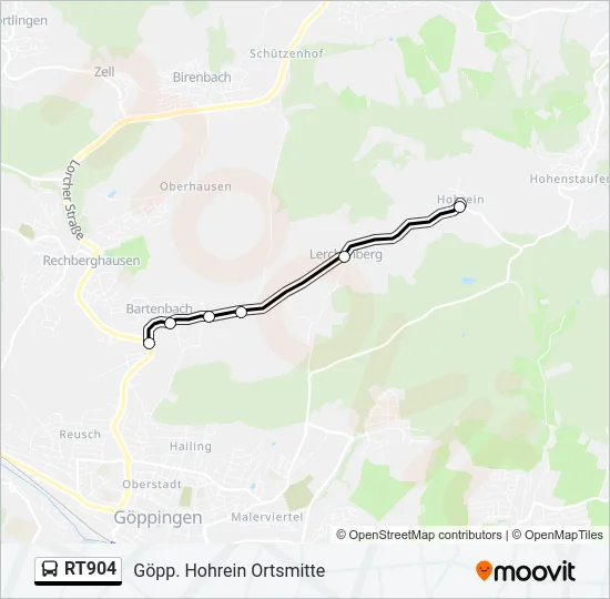 RT904 Bus Line Map