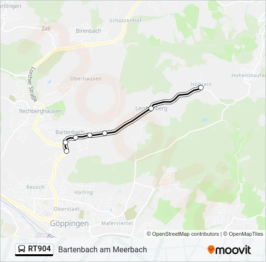 RT904 Bus Line Map