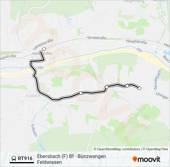 RT916 Bus Line Map