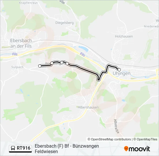 RT916 Bus Line Map