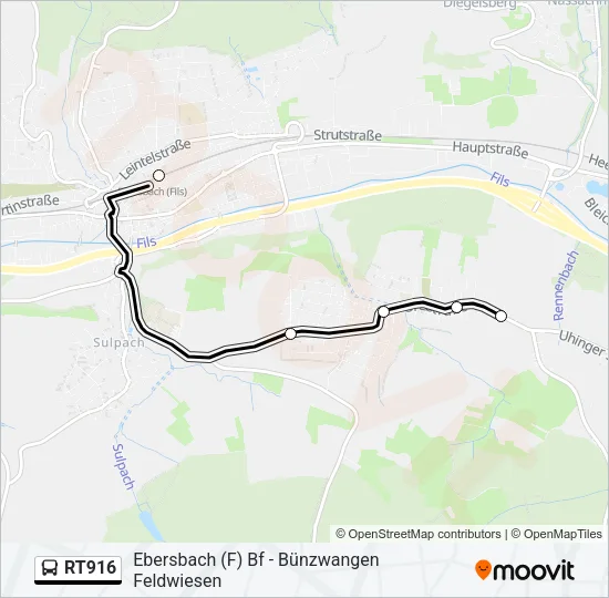 RT916 Bus Line Map