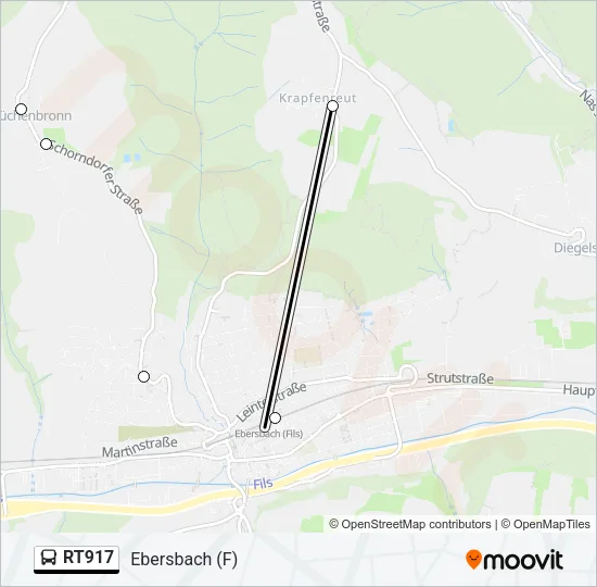 RT917 Bus Line Map