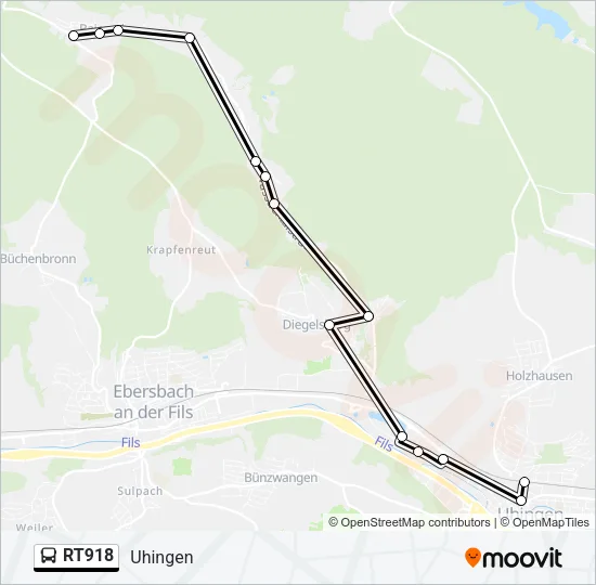 RT918 Bus Line Map