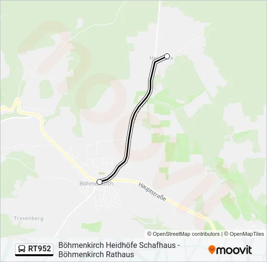 RT952 Bus Line Map