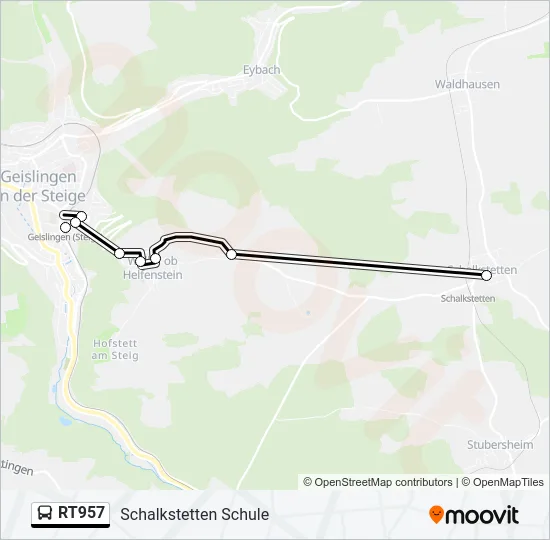 RT957 Bus Line Map
