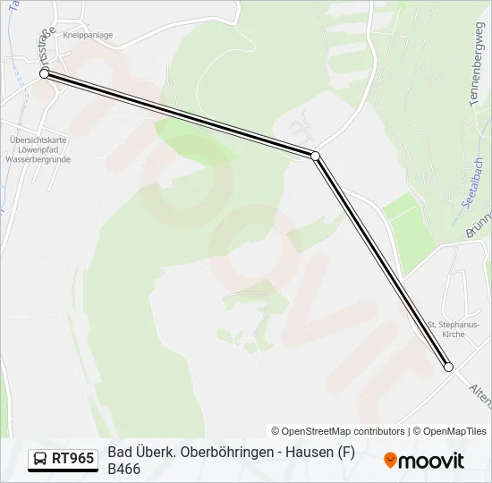 RT965 Bus Line Map