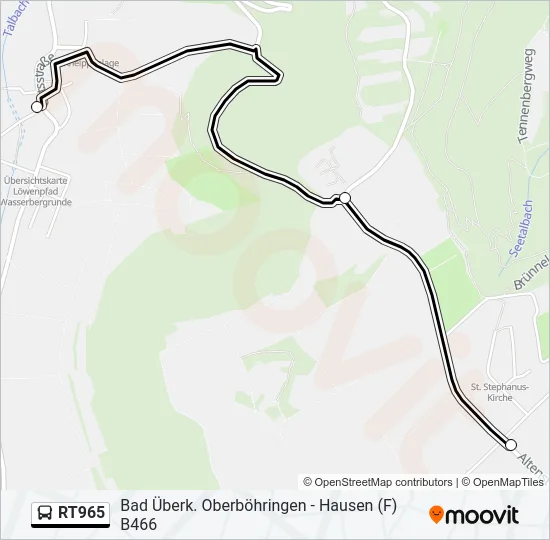RT965 Bus Line Map