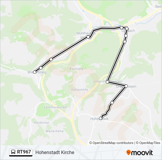 RT967 Bus Line Map