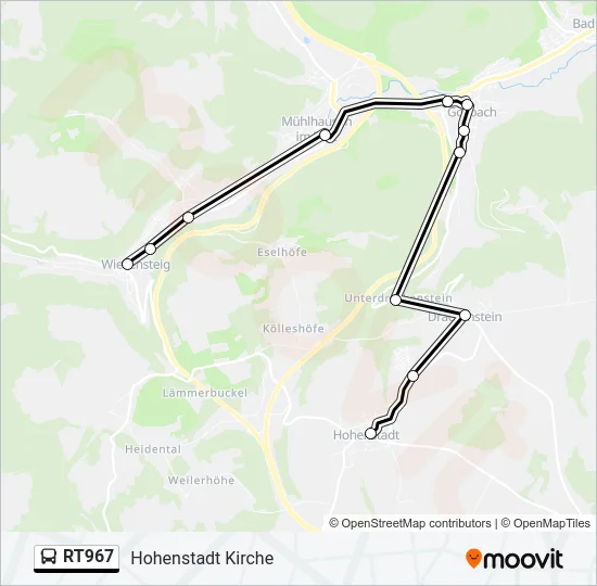 RT967 Bus Line Map