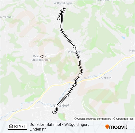 RT971 Bus Line Map