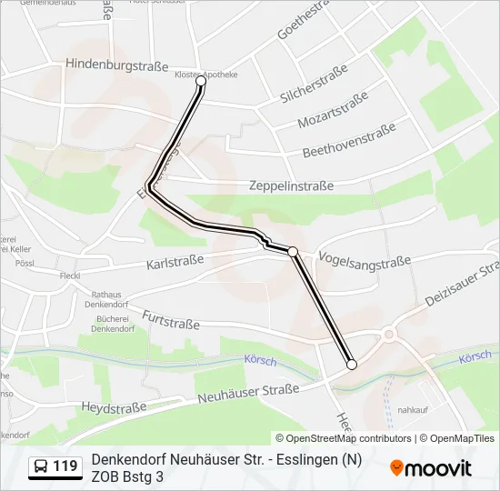 119 Bus Line Map