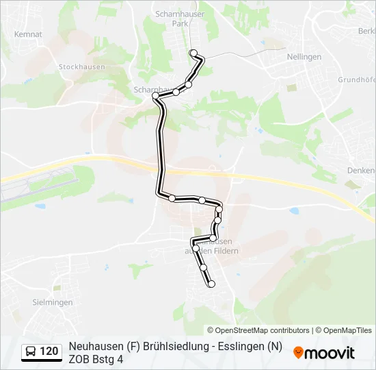 120 Bus Line Map