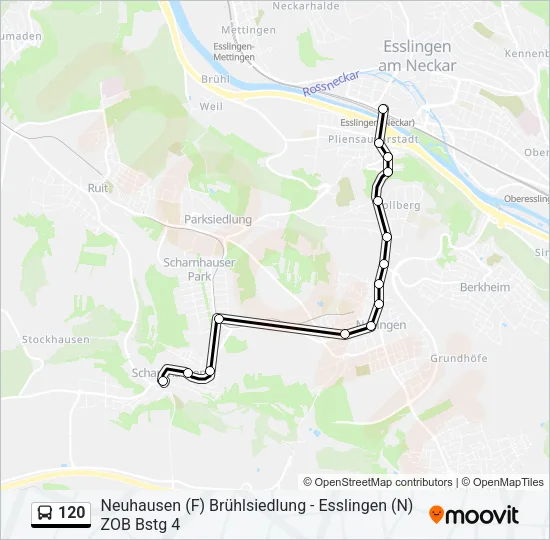 120 Bus Line Map