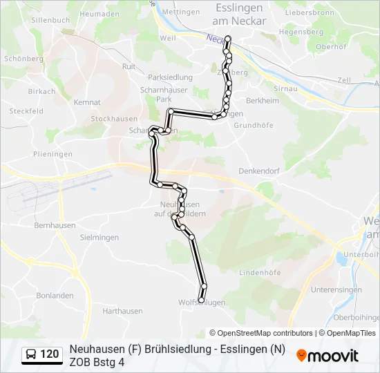 120 Bus Line Map
