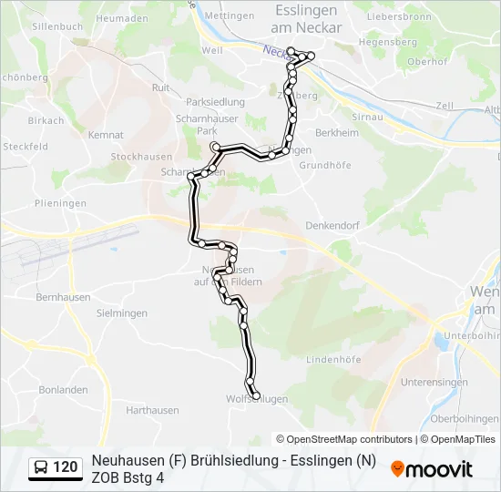 120 Bus Line Map