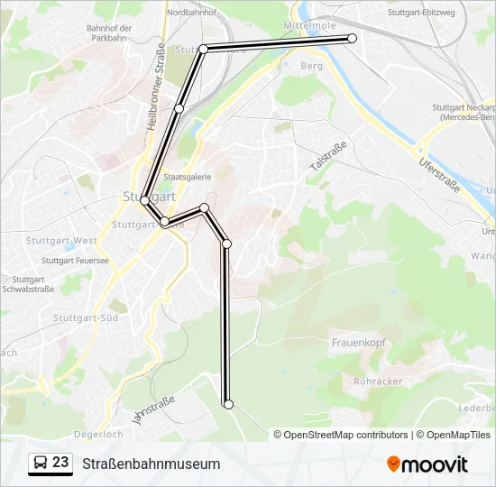 23 Bus Line Map