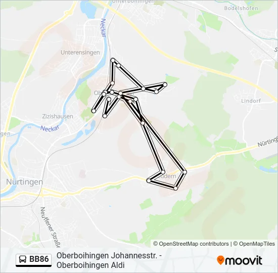 BB86 Bus Line Map