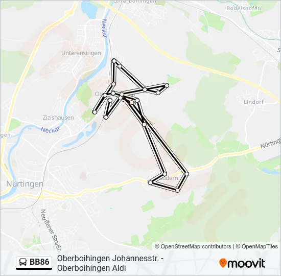 BB86 Bus Line Map