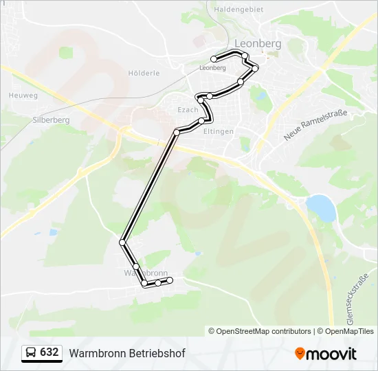 632 Bus Line Map
