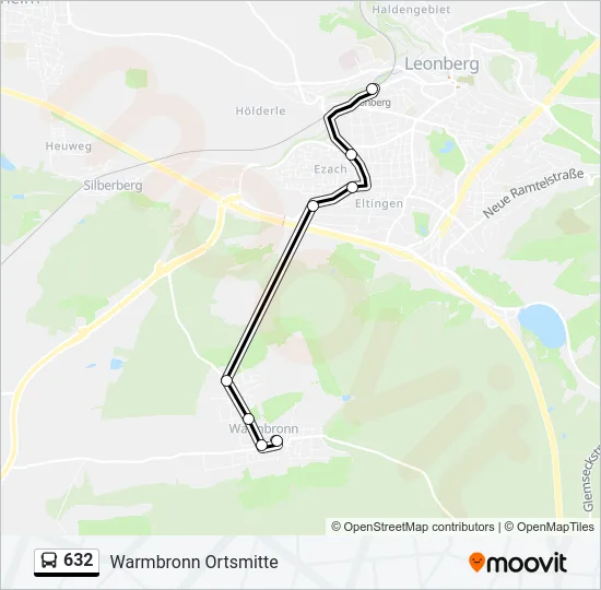 632 Bus Line Map