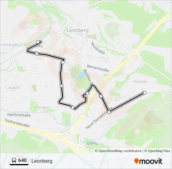 640 Bus Line Map