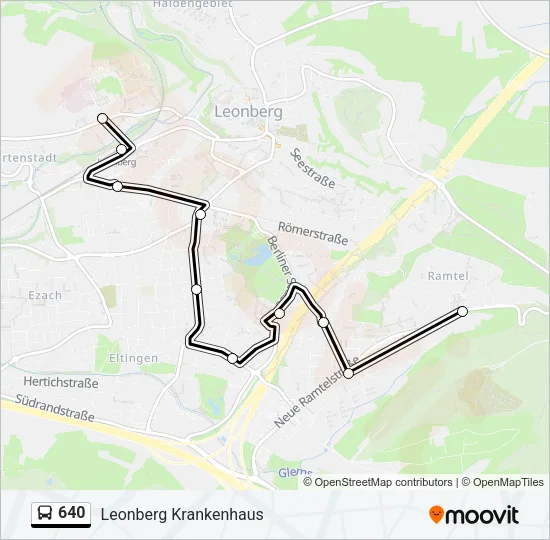 640 Bus Line Map