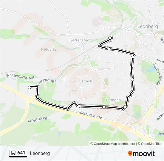 641 Bus Line Map