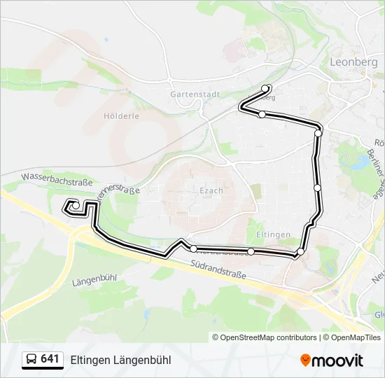 641 Bus Line Map