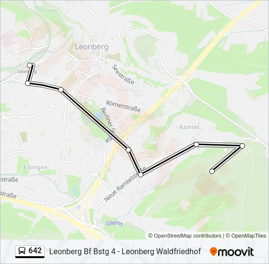 642 Bus Line Map