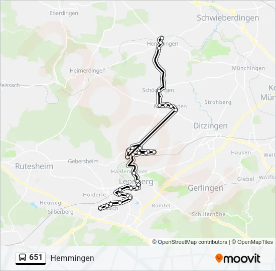 651 Bus Line Map