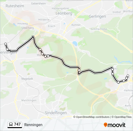 747 Bus Line Map