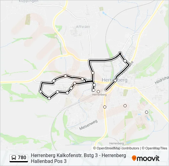 780 Bus Line Map