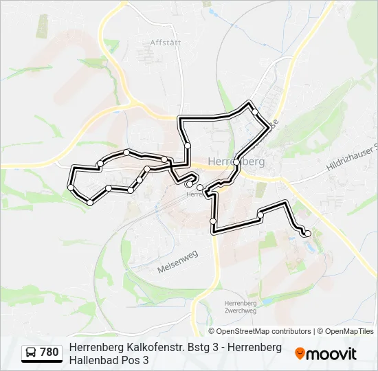 780 Bus Line Map