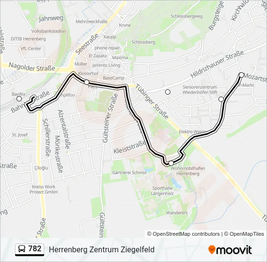 782 Bus Line Map
