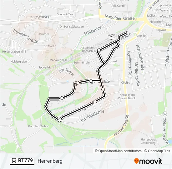 RT779 Bus Line Map