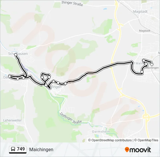 749 Bus Line Map