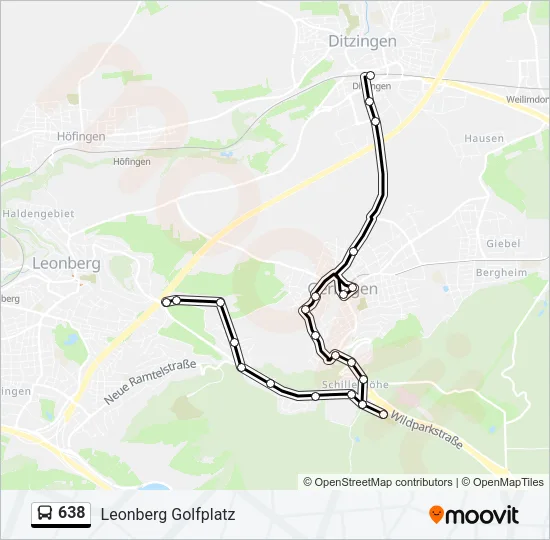638 Bus Line Map