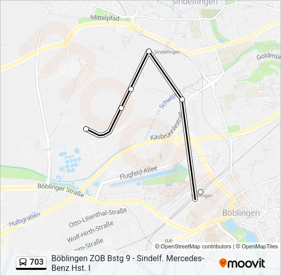 703 Bus Line Map