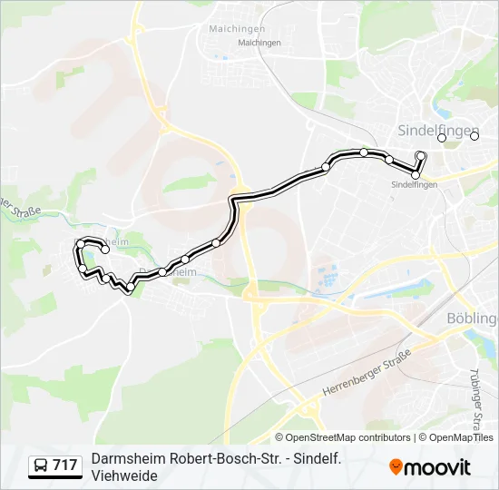717 Bus Line Map