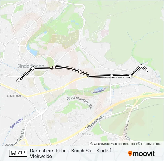 717 Bus Line Map